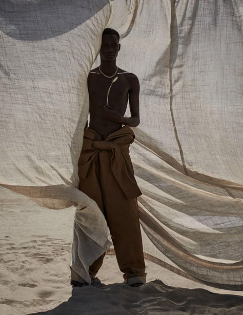 Serigne Lam by Kevin Sinclair for Vestal Magazine September 2020 - Fashion Editorials - Minimal. / Visual. Dance Fashion Editorial, Desert Fashion Shoot, Desert Fashion Editorial, Desert Editorial, Beach Backdrop, African Royalty, Desert Fashion, Mens Editorial, Magazine Layout Design