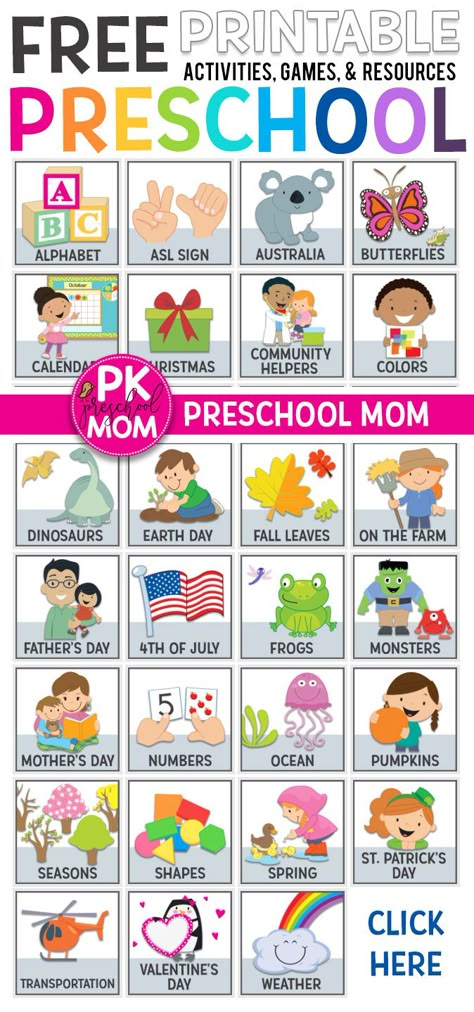 Free Prek Curriculum, Preschool Printables Free, Free Preschool Lesson Plans, Preschool Curriculum Free, Free Preschool Activities, Preschool Worksheets Free Printables, Preschool Mom, Free Preschool Printables, Preschool Math Worksheets