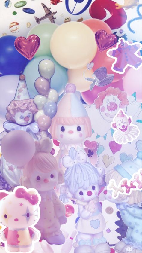 Cute clown #clown #clowncore #cute Clown Pastel Aesthetic, Clown Wallpaper Cute, Pink Clown Aesthetic, Clowncore Pfp, Pastel Clowncore, Birthday Clown, Pastel Birthday, Cute Clown, Clowning Around