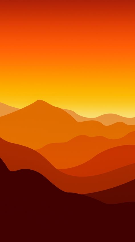 Mountains Pictures, Monochromatic Painting, Poster Color Painting, Mountain Pictures, Creative Infographic, Stock Wallpaper, Orange Aesthetic, Smartphone Wallpaper, Art Wallpaper Iphone