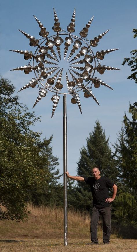 Large Outdoor Statues, Anthony Howe, Stainless Steel Sculpture, Islamic Style, Wind Art, Statue Garden, Wind Sculptures, Metal Tree Wall Art, Metal Yard Art