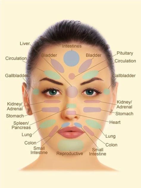 Face Reflexology Chart | Face Reflexology | Interesting | Pinterest Gesicht Mapping, Face Reflexology, Acupressure Chart, Facial Reflexology, Shiatsu Massage Acupressure, Face Mapping Acne, Magnet Therapy, Reflexology Chart, Face Mapping