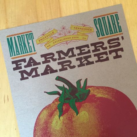 FARMERS MARKET TOMATO fresh produce handprinted letterpress poster by PioneerHouse on Etsy https://www.etsy.com/listing/42287663/farmers-market-tomato-fresh-produce Southern Kitchen Decor, Pioneer House, Kitchen Farm, Letterpress Paper, Letterpress Design, Vintage Western Wear, Kitchen Logo, Southern Kitchen, Relief Printing