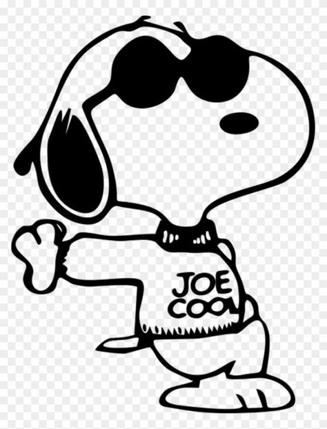 Cool Joe Snoopy, Snoopy Cool Joe, Joe Cool Tattoo Snoopy, Svg Cartoon Characters, Snoopy Joe Cool Tattoo, Cricut Snoopy Svg Free, Peanuts Svg Free, Snoopy Tshirt Design, Free Snoopy Svg Files For Cricut