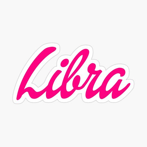 Get my art printed on awesome products. Support me at Redbubble #RBandME: https://www.redbubble.com/i/sticker/Libra-Barbie-by-ale-rose/94945067.EJUG5?asc=u Libra Barbie, Barbie Zodiac Signs, Pink Libra Aesthetic, Libra Sticker, Horoscope Stickers, Aquarius Sticker, Astrology Stickers, Libra Zodiac, Cal Logo