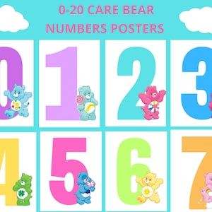 Care Bear Classroom Theme, Care Bear Classroom, Bear Bulletin Board, Abc Chart, Numbers Poster, Alphabet Line, Banner Decor, Number Poster, Wall Letters