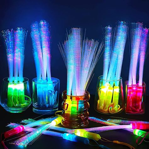 Glow Stick Vase, Glow Stick Dance Party, Glow Sticks In Water, Glow Stick Accessories, Cotton Candy Sticks, Blue Glow Sticks, Led Stick, Glow Birthday, Girl Birthday Decorations