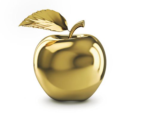 Golden Delicious Apple, Gold Tattoo, Apple Candles, Apple Art, Gold Apple, Golden Apple, Crystal Figurines, Apple Wallpaper, Wedding Humor