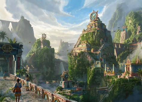 Ixalan Art, Environmental Reference, Fantasy Locations, Red Rising, Mtg Art, Dnd 5e Homebrew, Magic The Gathering Cards, Game Environment, Fantasy Concept Art