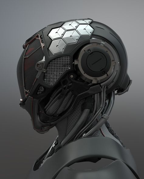 ArtStation - WIPs on new character Futuristic Helmet, Cyberpunk, Concept Art, Sci Fi, Art