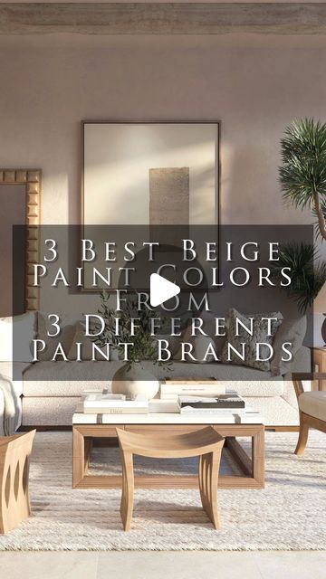 Kreiss on Instagram: "Here are the 3 best beige paint colors from 3 different paint brands. 🔥  #interiordesigninspiration #luxuryfurniture #paintcolorideas #paintcolors #beigepaint #sherwinwilliamspaintcolors #benjaminmoore #portolapaints #luxuryinteriordesign #homerenovations" Even Better Beige Behr, Even Better Beige, Paint Color Combos, Beige Paint Colors, Behr Paint Colors, Contemporary Sideboard, Beige Paint, Paint Combinations, Behr Paint