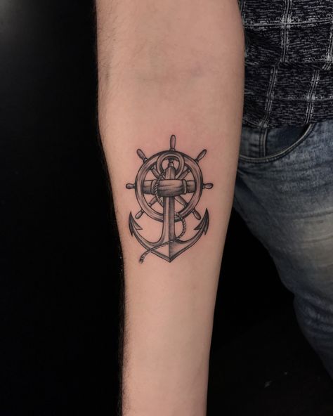 #anchor #anchortattoo #sailor #anchortattoos #tattooideas #tattoodesign #tattooformen #tattooedmen #inked #tattoodesign #tattooinspiration #tattooinahmedabad #tattooindia #tattoobykaptaan #kaptaantattoo Ship Wheel Tattoo, Wheel Tattoo, Anker Tattoo, Anchor Tattoos, Anchor Tattoo, Hand Tattoos For Guys, Compass Tattoo, Hand Tattoos, Tattoos For Guys