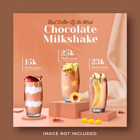 Milkshake drink menu promotion social me... | Premium Psd #Freepik #psd #banner Milkshake Ads, Squash Drink, Coffee Marketing, Summer Drink Menu, Facebook Cake, Herbalife Motivation, Milkshake Drink, Drink Menu Design, Poster Cafe