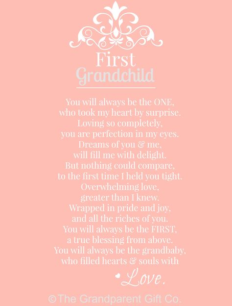 First Grandchild Poem, The Grandparent Gift Co. Grandchild Quotes, Granddaughter Quotes, Quotes About Grandchildren, First Grandchild, Grandparents Quotes, Grandma Quotes, Gifts For Grandma, Grandma And Grandpa, Baby Scrapbook