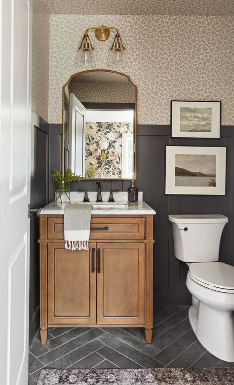 Bathrooms - Faust Design Build Modern Farmhouse Bathroom, Upstairs Bathrooms, Half Bathroom, Bathroom Inspiration Decor, Powder Bath, Bathroom Update, Downstairs Bathroom, Bathroom Redo, Basement Bathroom