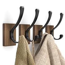 Decorative Coat Hooks Entryway, Coat Hooks Entryway Small Spaces, Purse Hooks Wall, Wood Wall Hooks, Throwing Clothes, Rustic Wall Hooks, Mudroom Makeover, Coat Hooks Wall Mounted, Hanging Hats