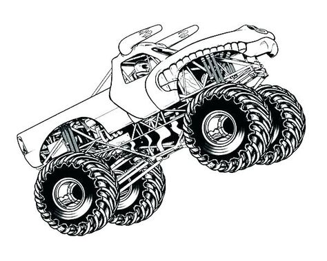 Monster Truck Coloring Pages - Free Coloring Sheets Monster Jam Coloring Pages, Animals Free Printable, Logo Apps, Tractor Coloring Pages, Ninjago Coloring Pages, Cardboard Costume, Monster Truck Coloring Pages, Cars Coloring, Coloring Pages Ideas