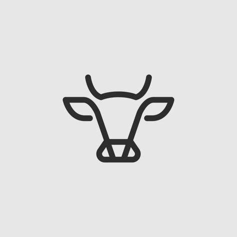 Bull Abstract, Cny Design, Milk Icon, Cow Icon, Tattoo Modern, Vet Life, Cow Logo, Cow Tattoo, Cow Illustration