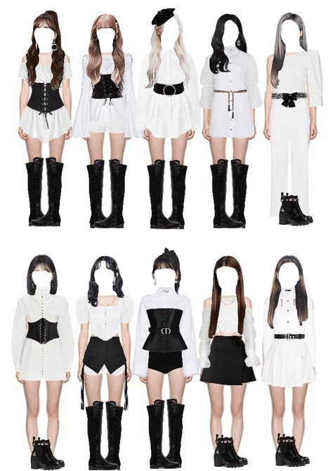 Outfit Inspo Kpop, Kpop Fits, Latina Outfit, Group Outfits, Kpop Concert Outfit, Concert Outfit Ideas, Outfits Edgy, Kpop Fashion Outfits, Bern