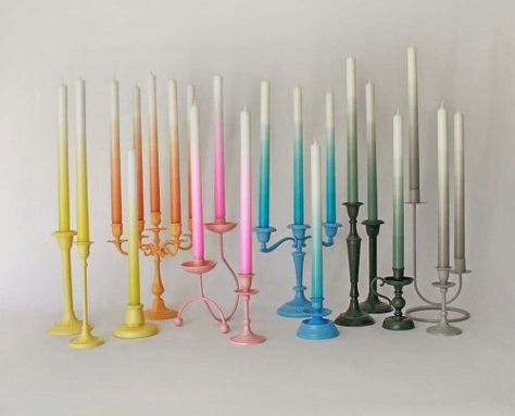 Tie Dye Candles, Cake Plates Diy, Wedding Table Deco, Candles Trends, Candlelit Wedding, Anthropologie Christmas, Paraffin Wax Candles, Candle Table Decorations, Candle Dye