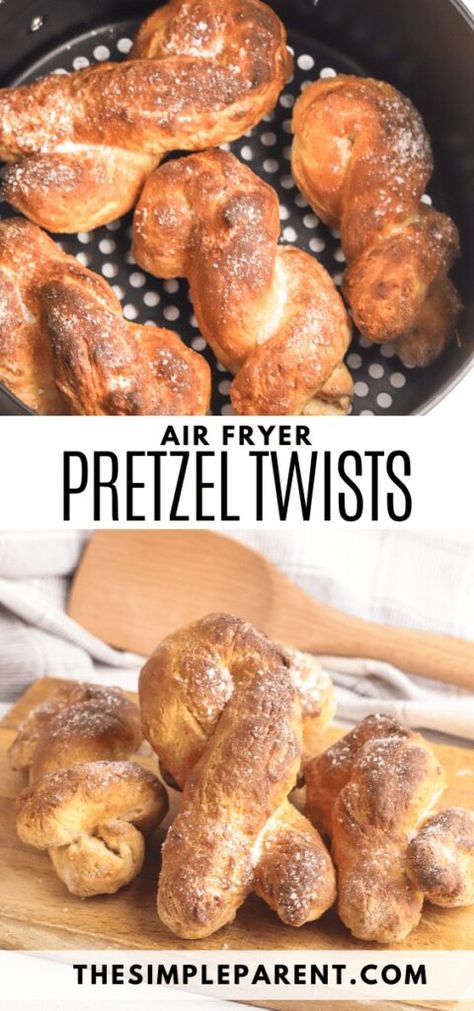 Pretzel Recipe No Yeast, Soft Pretzel Recipe No Yeast, No Yeast Pretzel Recipe, Hot Pretzels Recipe, Air Fryer Soft Pretzel, Healthy Pretzels, Air Fryer Pretzel, Pretzel Bites Recipes, Air Fryer Recipes Breakfast