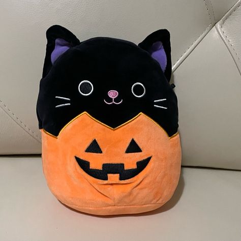 Nwt 8in Autumn The Cat In Pumpkin Squishmallow. Have Smaller Version So No Longer Needed. Trying To Get Rid Of My Collection. Halloween, Spooky, Creepy, Fall, Cat, Black, Collectibles, Stuffed Animal, Plushy Pumpkin Squishmallow, Autumn Squishmallow, Squishmallows Halloween, Goth Squishmallow, Halloween Squishmallows, Squishmallow Halloween, Halloween Plushies, Skeleton Cat Squishmallow, Cat In Pumpkin