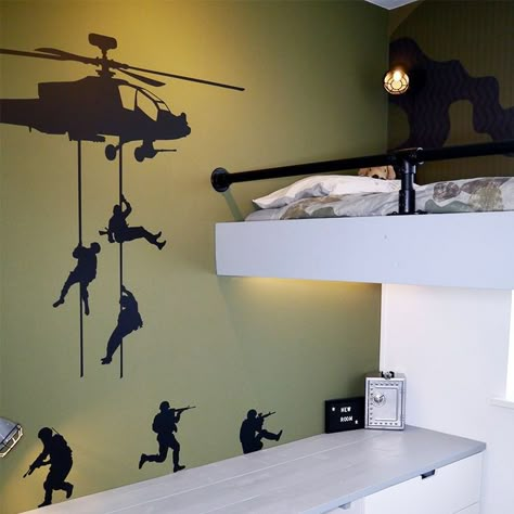 Army Bedroom Ideas Boys, Camo Kids Room, Military Kids Room, Boys Army Bedroom, Boys Army Room, Camouflage Bedroom, Camouflage Room, Military Bedroom, Camo Bedroom