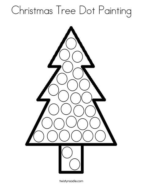 Christmas Tree Dot Painting Coloring Page - Twisty Noodle Dot Paint Christmas Tree, Christmas Tree Dot Painting Printable, Christmas Magnatiles, Christmas Tree Dot Painting, Christmas Tree Crafts For Toddlers, Tree Dot Painting, Dot Christmas Tree, Subbing Ideas, Christmas Choir