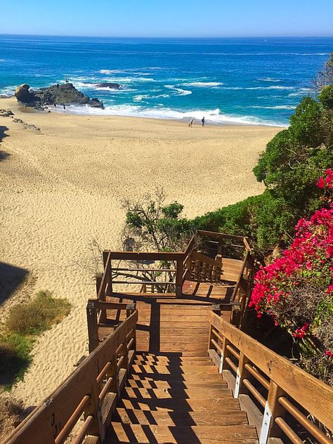 Beautiful entrance to Table Rock beach in Laguna Beach, CA Table Rock Beach Laguna, Laguna Beach California Photography, Laguna Beach California Aesthetic, Laguna Beach Aesthetic, Ocean Beach California, Beautiful Entrance, California Beach House, Cali Trip, California Beaches