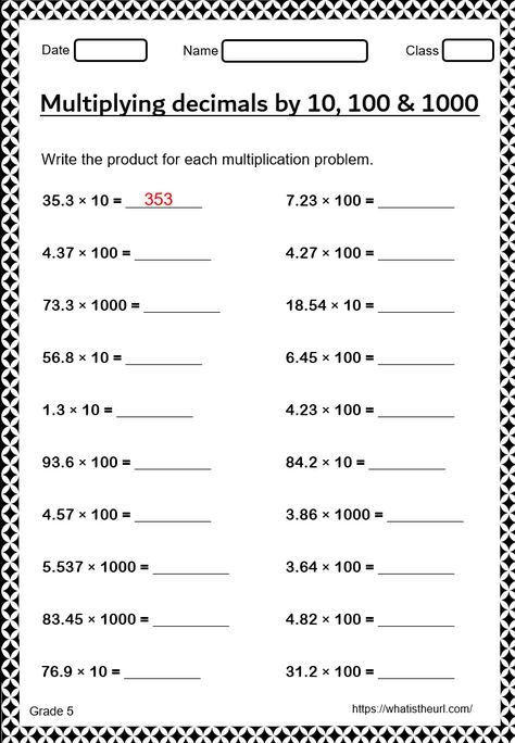 Maths Worksheet For Grade 5 Multiplication, Division Decimals Worksheet, Worksheet For Grade 5 Maths, Math Worksheet For Grade 5, Grade 5 Maths Worksheets, Decimal Multiplication Worksheet, Multiplying Decimals Worksheet, Decimal Worksheets For 4th Grade, Decimal Worksheets 5th Grades