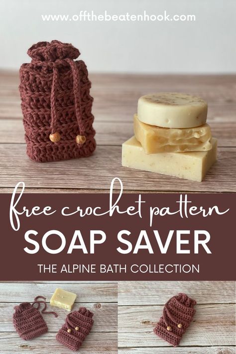 Crocheted Soap Saver Free Pattern, Crochet Soap Saver Pattern Free Simple, Free Soap Saver Crochet Pattern, Crochet Soap Saver Pattern, Bar Soap Crochet Holder Pattern, Crochet Bath Set, Crocheted Soap Bag Free Pattern, Crochet Bar Soap Scrubby, Crochet Bar Soap Holder