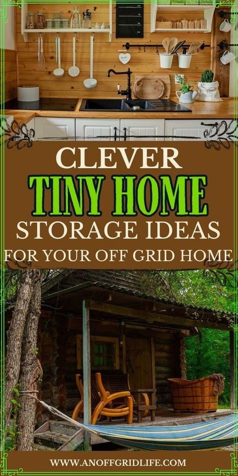 Unlock the potential of your tiny home with these storage hacks designed for off-grid living. From sliding doors to hanging gardens, these tiny house storage ideas are all about using every square inch effectively. Perfect for any small space, these hacks bring order and style to your off-grid lifestyle. Tiny Home Storage Ideas, Tiny Home Storage, House Storage Ideas, Off Grid Kitchen, Home Storage Hacks, Home Storage Ideas, Tiny House Storage Ideas, Off Grid Tiny House, Pre Fab Tiny House