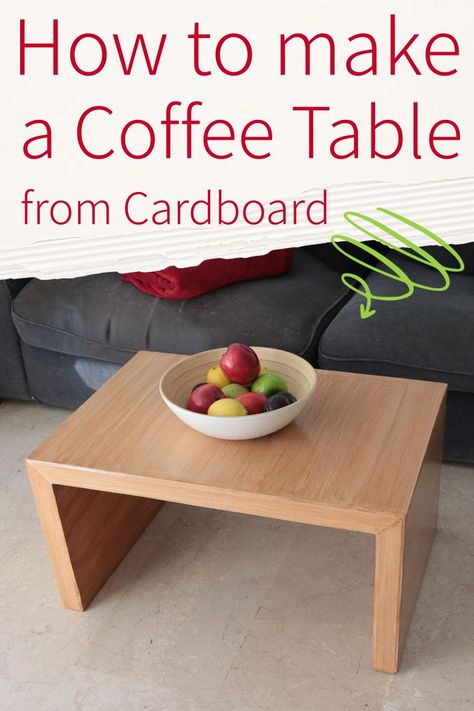 Simple DIY project. Make real furniture by yourself with cardboard and glue. Make A Coffee Table, How To Make Furniture, Carpentry Skills, Expensive Furniture, Simple Coffee Table, School Glue, Diy Cardboard Furniture, Cardboard Furniture, Diy Cardboard