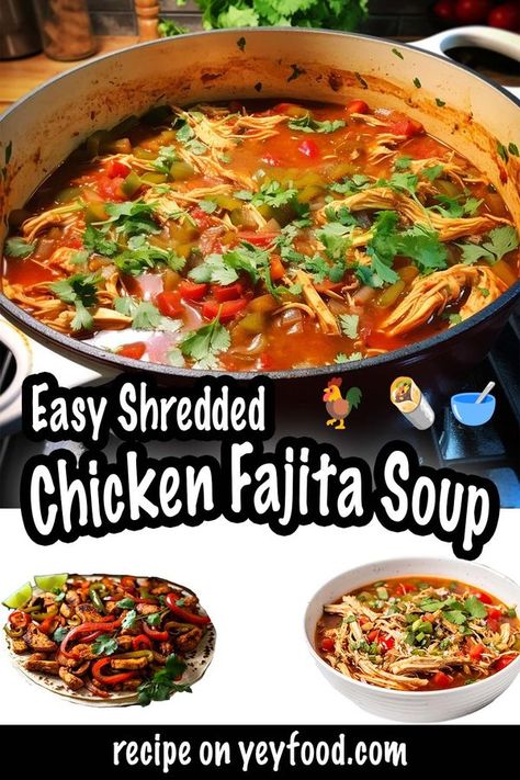 Home, Garden & DIY Fajita Soup Recipe, Fajita Soup, Hacks For Home, Creamed Spinach Recipe, Easy Shredded Chicken, Chicken Fajita Soup, Make Shredded Chicken, Chicken Fajita, Delicious Cream