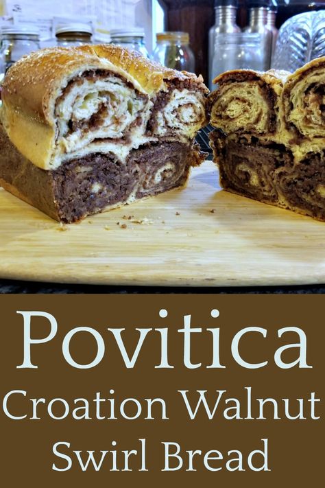 How to Make Povitica - Croatian Walnut Swirl Bread Recipe Povitica Recipe, European Bread, Swirl Bread Recipe, Vegan Vegetable Recipes, Walnut Bread Recipe, Sheet Pan Meals Chicken, Swirl Bread, Walnut Bread, Swirled Bread