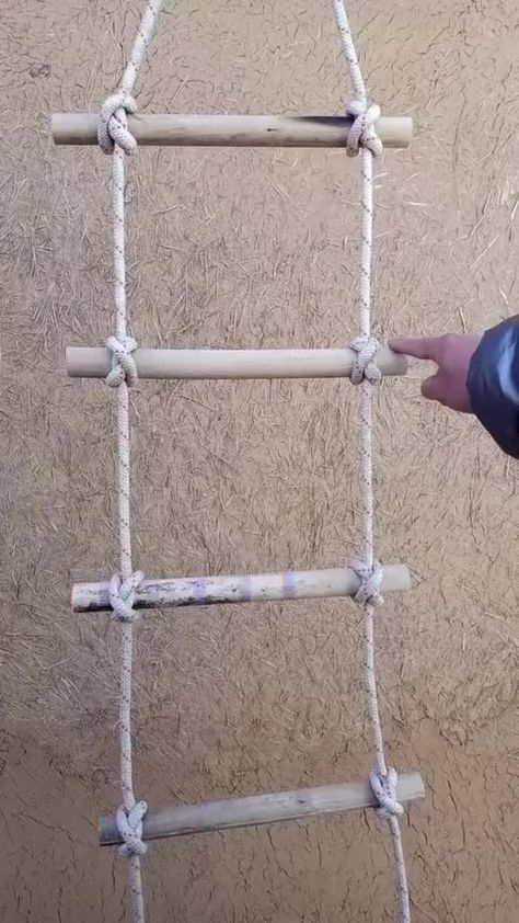 Mechanic Engineering, Camping Knots, Survival Knots, Knots Guide, Rope Projects, Rope Ladder, Knots Diy, Rope Crafts Diy, Rope Knots