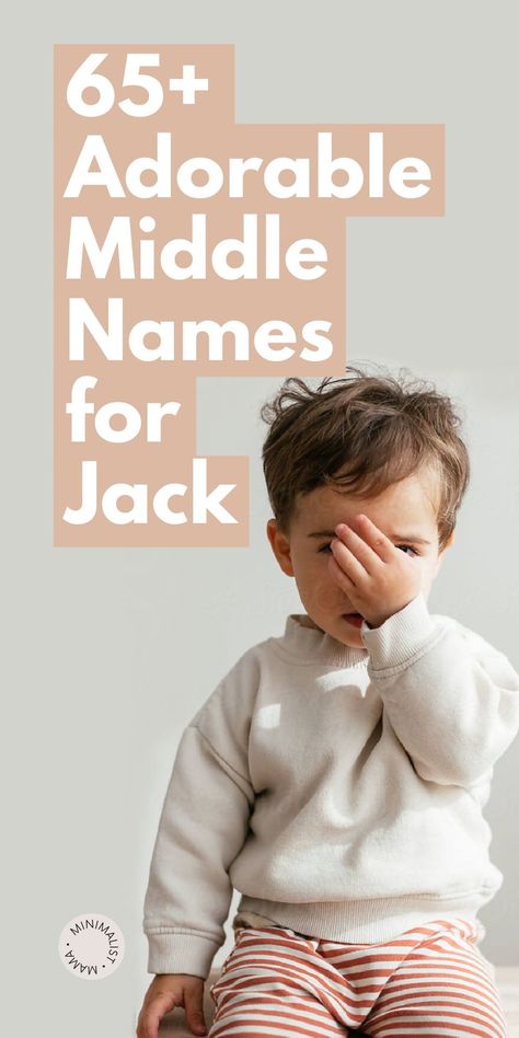 Looking for the *perfect* middle names for Jack? *This* is the ultimate list of totally unique middle names that go with Jack - from totally rare to popular, classic to modern - these are the “Jack” middle names you’re looking for! Middle Names For Boys, Baby Boy Middle Names, Thomas Name, Rhyming Names, Unique Middle Names, Cool Middle Names, Old Fashioned Boy Names, Boy Middle Names, Names For Boys List