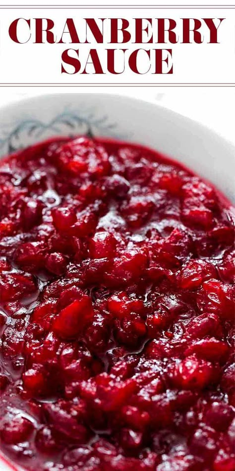 Classic, easy and delicious homemade Thanksgiving cranberry sauce recipe! Learn how to make cranberry sauce from scratch. It's so EASY! Perfect with turkey. #Thanksgiving #CranberrySauce #HolidaySide #Cranberries Confit Byaldi, Spicy Cranberry Sauce, Cranberry Sauce Thanksgiving, Fresh Cranberry Sauce, Easy Cranberry Sauce, Cranberry Thanksgiving, Cranberry Orange Sauce, Kraft Foods, Recipe Thanksgiving