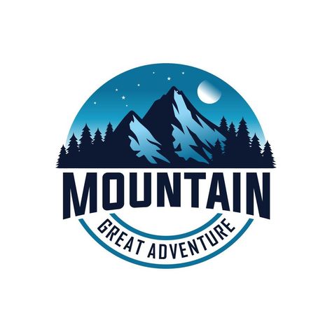 Mountain Logo Design Graphics, Mountain Logo Design, Mountains Logo, Logo Design Graphics, Mountain Logo, Mountain Men, Men Logo, Mountain Logos, Vector Template