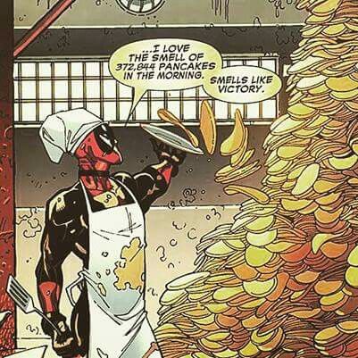 Deadpool 372,844 Pancakes Making Pancakes, Deadpool Funny, Deadpool Comic, Dead Pool, Wade Wilson, Uncanny X-men, Deathstroke, Marvel Deadpool, Sweet Smell