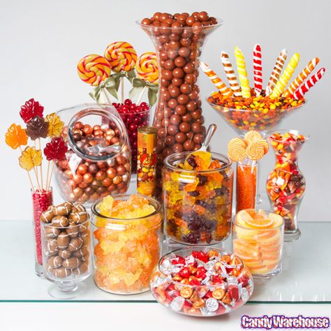 5 Tips for the Perfect Candy Buffet Table by CandyWarehouse - mazelmoments.com Yellow Candy Buffet, Candy Buffet Bar, Chocolate Footballs, Yummy Candy, Fall Harvest Party, Bulk Candy Store, Online Candy Store, Swirl Lollipops, Candy Buffet Tables