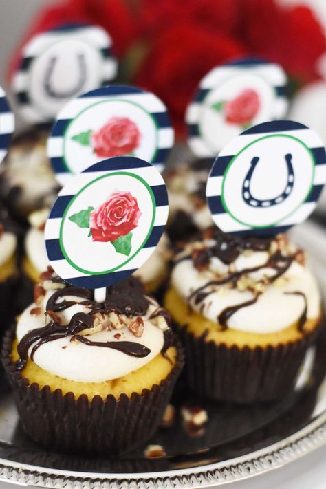 Derby Cupcakes, Kentucky Derby Desserts, Derby Pie, Pie Cupcakes, Cupcake Pans, Filled Cupcakes, Kentucky Derby Party, Derby Party, Chocolate Cake Mixes