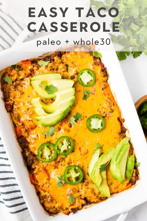 Healthy Mexican Dinner, Potatoes Ground Beef, Paleo Taco, Taco Casserole Bake, Paleo Casserole, Paleo Tacos, Easy Taco Casserole, Homemade Mayonnaise Recipe, Sweet Potato Tacos