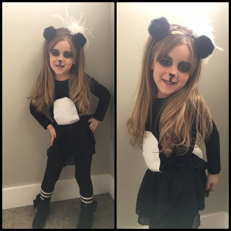 Easy DIY panda bear Halloween costume using Blackberry LipSense and ShadowSense Panda Diy Costume, Diy Panda Costume Women, Diy Bear Costume Kids, Panda Costume Makeup, Panda Costume Women, Panda Makeup Halloween, Kids Panda Costume, Panda Bear Makeup, Diy Bear Costume