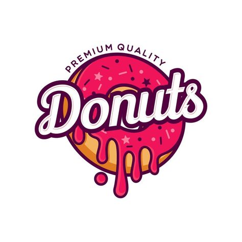 donut doughnut with king crown icon logo design in modern trendy cartoon line style clip art illustration Donut Shop Logo, Shop Logo Ideas, Donuts Logo, Crown Icon, Donut Cartoon, Donut Store, Donut Logo, Icon Logo Design, Donut Art