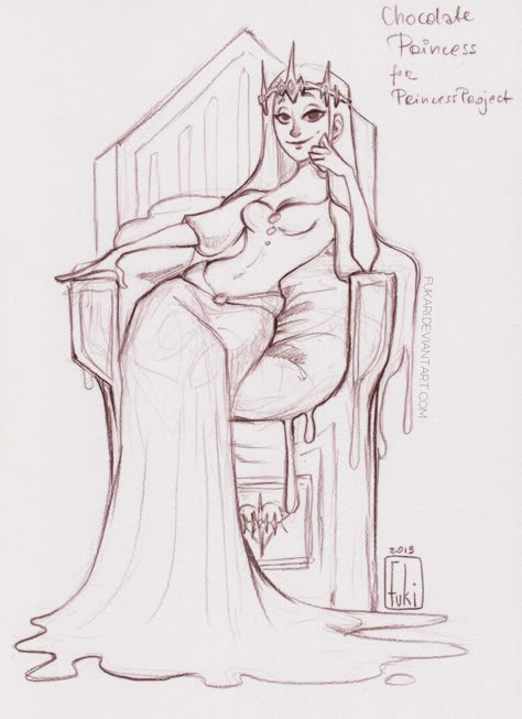 Princess Project - Chocolate Princess by *Fukari on deviantART Queen Base Drawing, Royal Pose Reference Drawing, Princess Drawing Base, Princess Reference Pose, Queen Poses Drawing, Queen Pose Reference, Throne Drawing Reference, Princess Poses Drawing Reference, Princess Drawing Reference