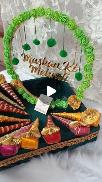 Mehendi Platter Decoration, Mehndi Tray, Mehndi Platter, Groom Fashion, Mehndi Ceremony, Bridal Gift Wrapping Ideas, Bridal Gift, Wrapping Ideas, Our Love