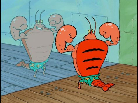 Gym Spotify Covers, Larry Lobster, Gym Cartoon, Spongebob Images, Larry The Lobster, Spongebob Characters, Bubble Buddy, Spongebob Cartoon, Amazing Gumball