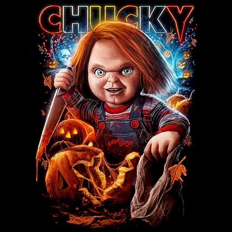 Chucky Artwork, Halloween Live Wallpaper, Chucky Horror Movie, Chucky Doll, Horror Pictures, 80s Horror, Horror Movie Art, Horror Characters, Vintage Film