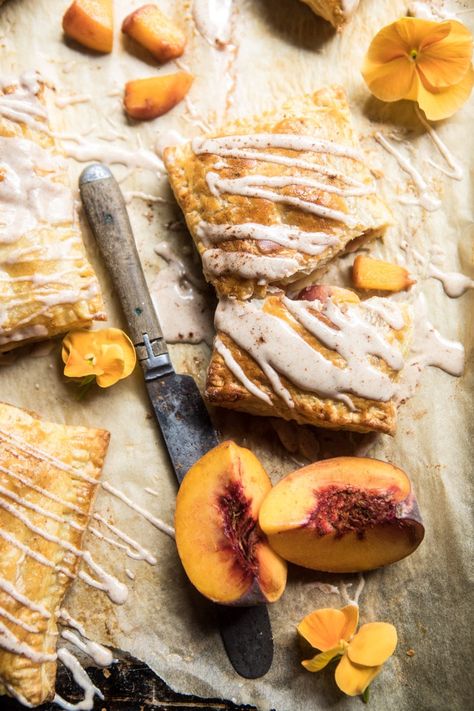 Brown Sugar Peach Puff Pastry Pop Tarts | halfbakedharvest.com @hbharvest Puff Pastry Pop Tarts, Peach Puff Pastry, Brown Sugar Peaches, Half Baked Harvest Recipes, Puff Pastry Desserts, Peach Puff, Pop Tart, Harvest Recipes, Frozen Puff Pastry